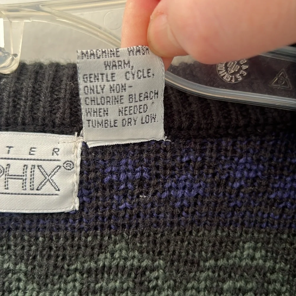 Vintage Fair Isle Print Sweater Cardigan